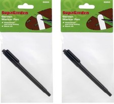 2x SupaGarden Garden Plant Label Wodoodporny marker Pen - Czarny atrament