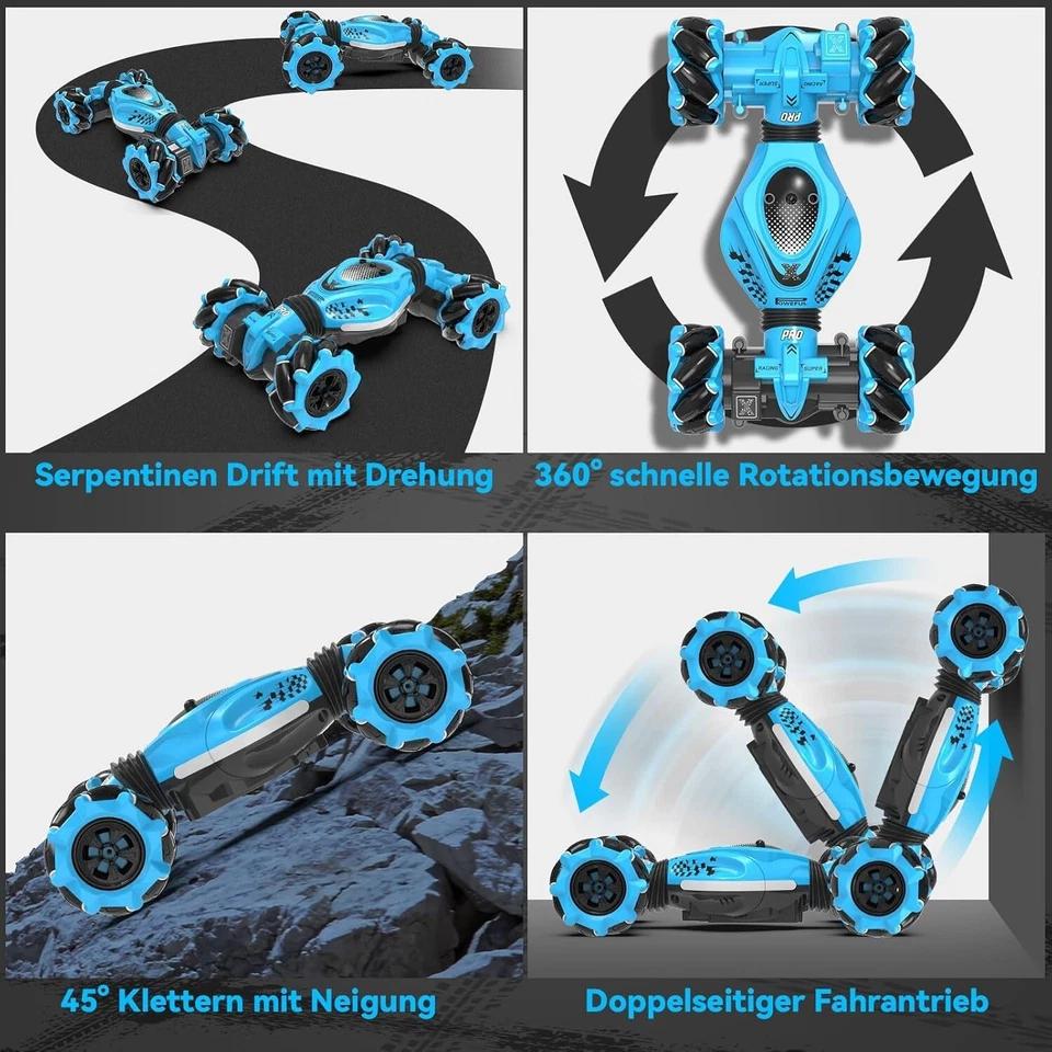 Ferngesteuertes Auto RC Stunt Car mit Handsteuerung 2,4GHz Drehung Crawler B1367 - Bild 3 von 4