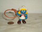 Vintage Smurfs Figure ,Peyo Schleich 1980's Pvc, Cow Girl Smurfette