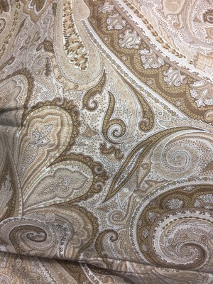 Ralph Lauren DESERT SPA king Sham Brown Tan Cream Paisley Print 