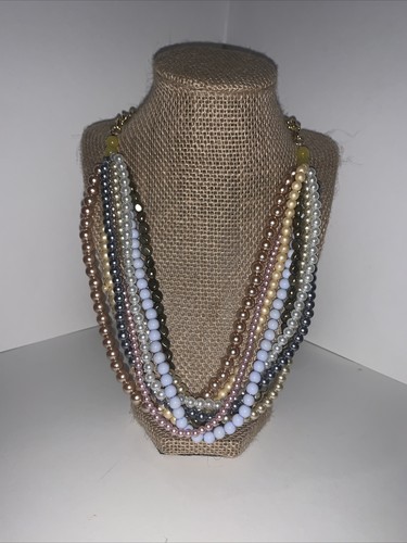 multi colored pearl necklace~plunder | eBay