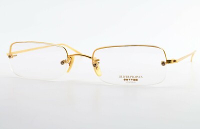 Oliver Peoples L.A.Glasses Frame Surgery 2003 49 18 142 Eye Gold + Prada Case