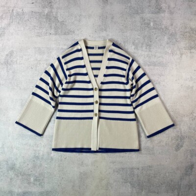 TOTEME Striped Wool-Blend Striped Cardigan RR540$ Women's XL