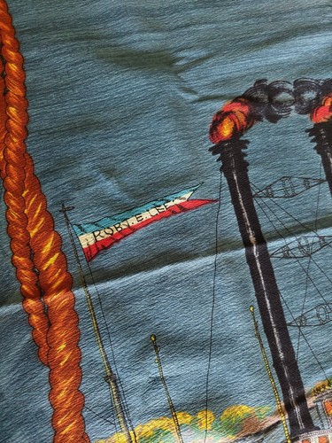 Fabric Panel Robert E Lee Natchez Riverboat 43"x23" New Orleans USA - Picture 5 of 15
