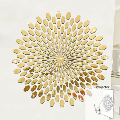 92 Pcs Gold Mirror Star Wall Decals - Removable 3D Acrylic Mirror Stickers For Walls, 5 Sizes For Bedroom & Living Room