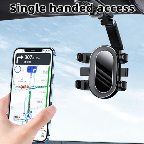 1080° Rotation Car Phone Holder Multifunction Car Sun Visor Smart Phone Stand US - Picture 11 of 16