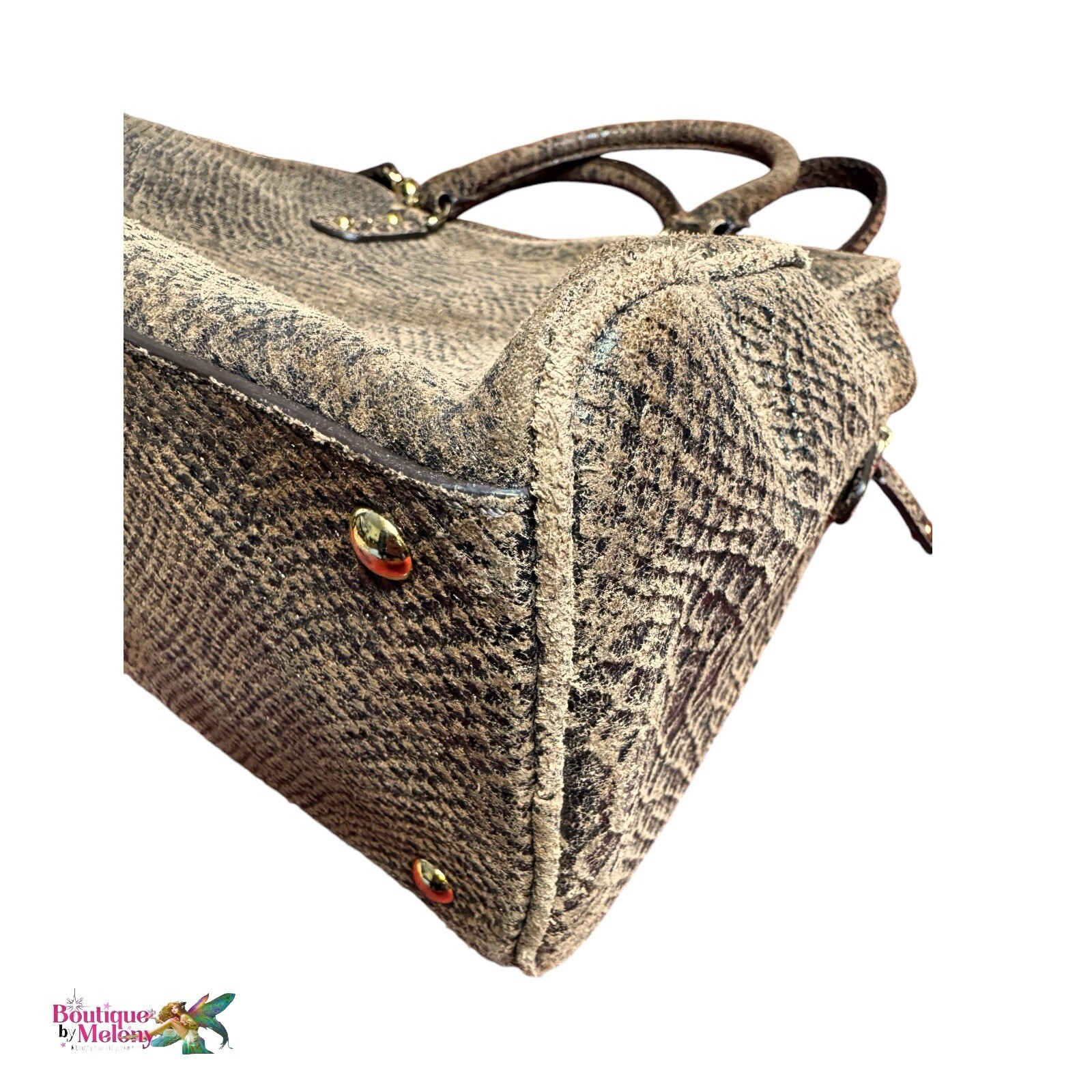 Michael Kors Mocha Python Handbag Crossbody Leath… - image 11