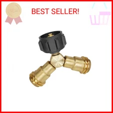 DOZYANT Propane Splitter, Propane Tank Y Splitter Adapter with Valves, 2 Way LP 