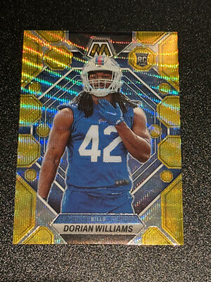 2023 Panini Mosaic Dorian Williams Rookie Gold Wave /17 #317 Buffalo Bills