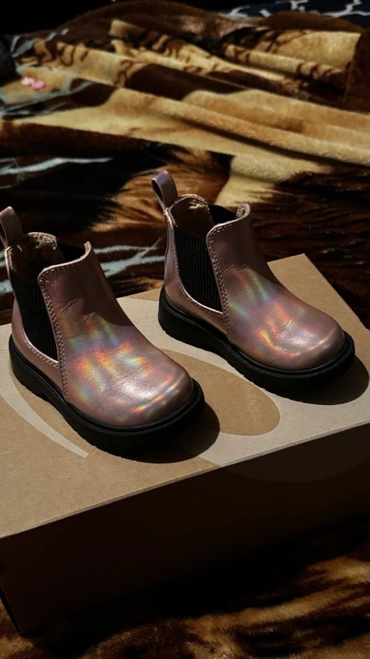 Botas Chelsea ROSADAS para niños pequeños, buena calidad  Foto 2 de 3