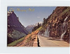 Postcard Weeping Wall Going-to-the-Sun Road in Glacier National Park Montana