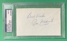 JOE MEDWICK AUTO AUTOGRAPH INDEX CARD PSA/DNA 9 MINT