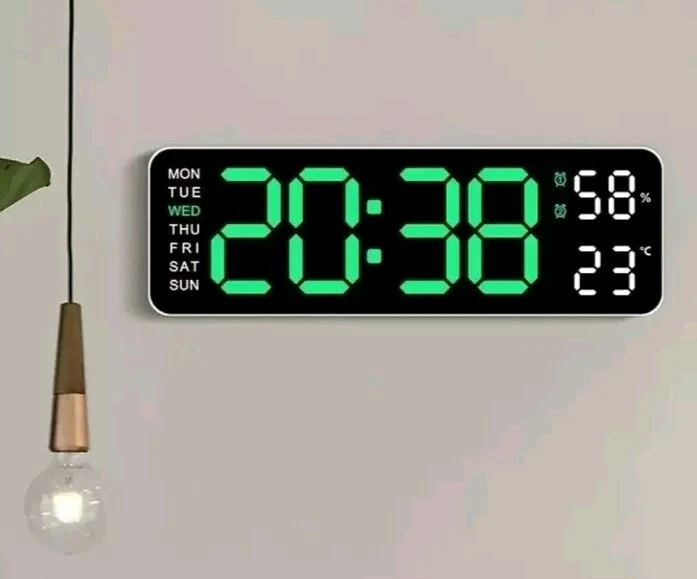 Piccolo Orologio Digitale Da Tavolo Con Sveglia, Temperatura E Umidità - Batteria, LED - 4
