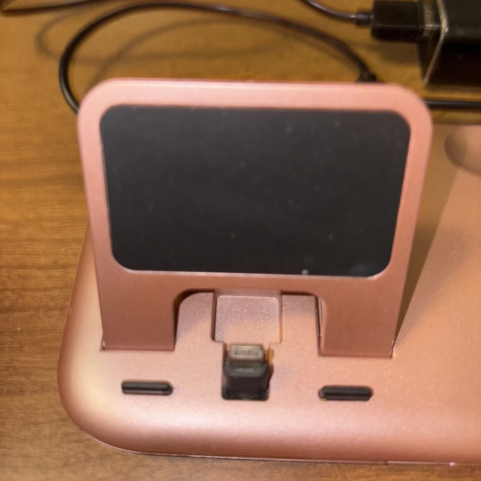 Estación de carga 3 en 1 soporte de cargador para Apple AirPods Watch iPhone oro rosa Foto 3 de 4