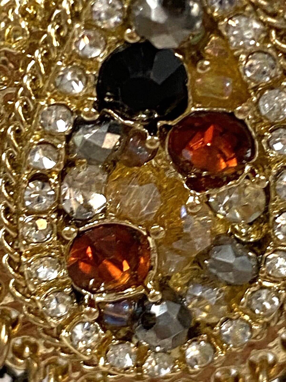 Multi Colored Stone Gold Tone Dangle/Drop Earrings - image 15