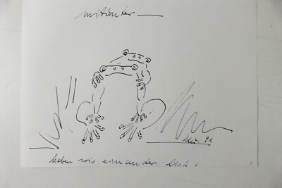 Wilhelm Klußmann Federzeichnung mitunter haben wir einander lieb 21x30cm H-21857