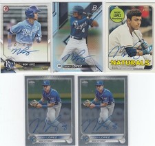 (5) 2018 - 2022 Nicky Lopez Bowman Platinum Chrome ROOKIE AUTO Lot Braves Royals