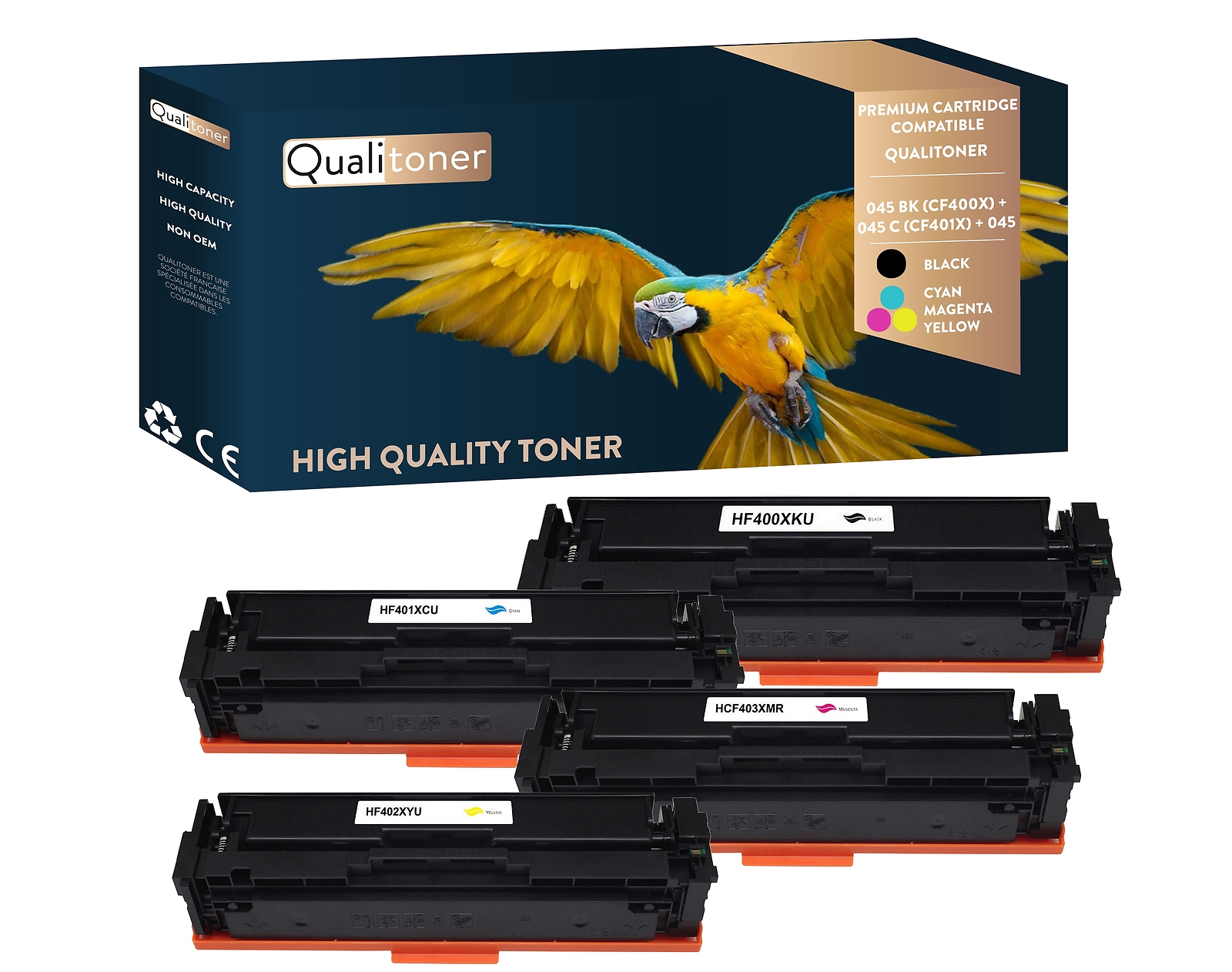 Toner Canon 045 noir cyan magenta jaune pour impressions de rapports professionnels