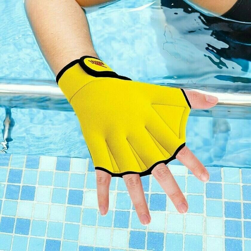 Speedo Aqua Fit Swim Training Gloves for Resistance Training XL UV