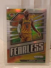 2022-23 Panini Prizm Basketball LeBron James Fearless Silver Holo (C195)