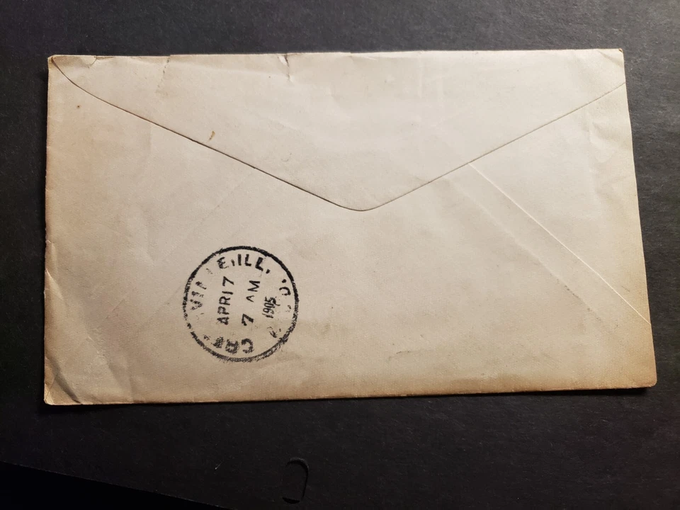 CHICAGO LUMBER & COAL Co, HATTIESBURG, MISS 1905 Postal History Cover MS to IL - Image 2 of 2