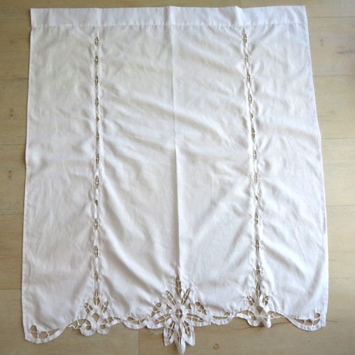 Mainstays Sheer White Tiers-Battenberg Curtain Panel 30" W x 36" L One Panel - Picture 3 of 9