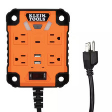 Klein Tools 29601 PowerBox 1, Magnetic Mounted Power Strip with Integrated LED