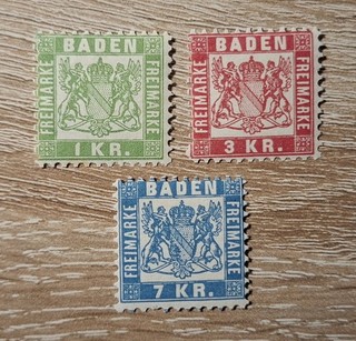 Schöner alter Briefmarkensatz aus Baden/Altdeutschland