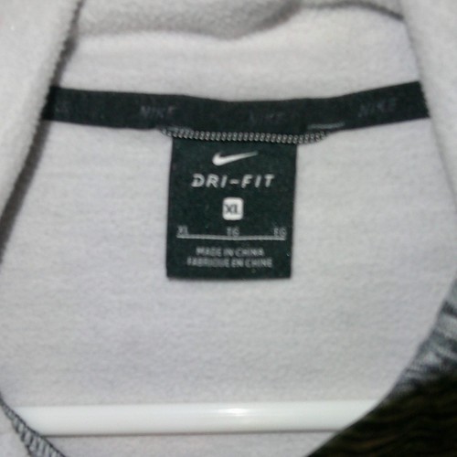 Vintage Nike Dri-FIT Pullover Hoodie Football Graphic Gray Heathered Kids XL - Picture 3 of 3