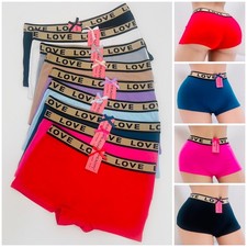 Lot 6-12 Boyshort Sport boxers Yoga Panties short 95 Cotton Underwear Love S-XL