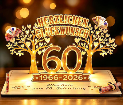 Giftota - 2026 Originelle Geldgeschenk Zum 60. Geburtstag Frauen & Männer - 60 G