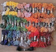 Lot Of 51 Needleloft Plastic Canvas Yarn 100 Nylon Various Colors USA 10 Yds Ea