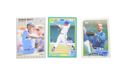 1989 TOPPS BASEBALL #200 GEORGE BRETT. 1989 FLEER #277. 1990 SCORE #140.