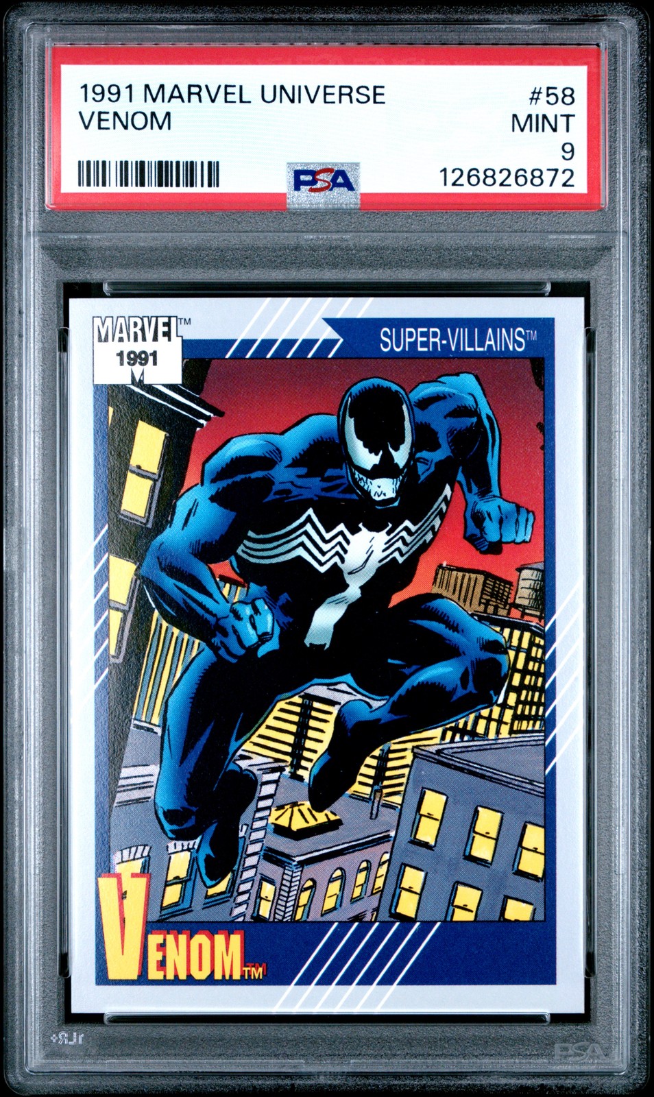 1991 MARVEL UNIVERSE #58 VENOM PSA 9