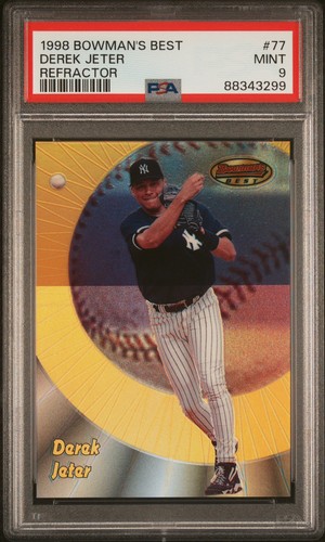 Derek Jeter 1998 Bowman’s Best Refractor /400 PSA 9 New York Yankees #77