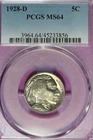 1928 D PCGS MS64 BUFFALO NICKEL #B52297