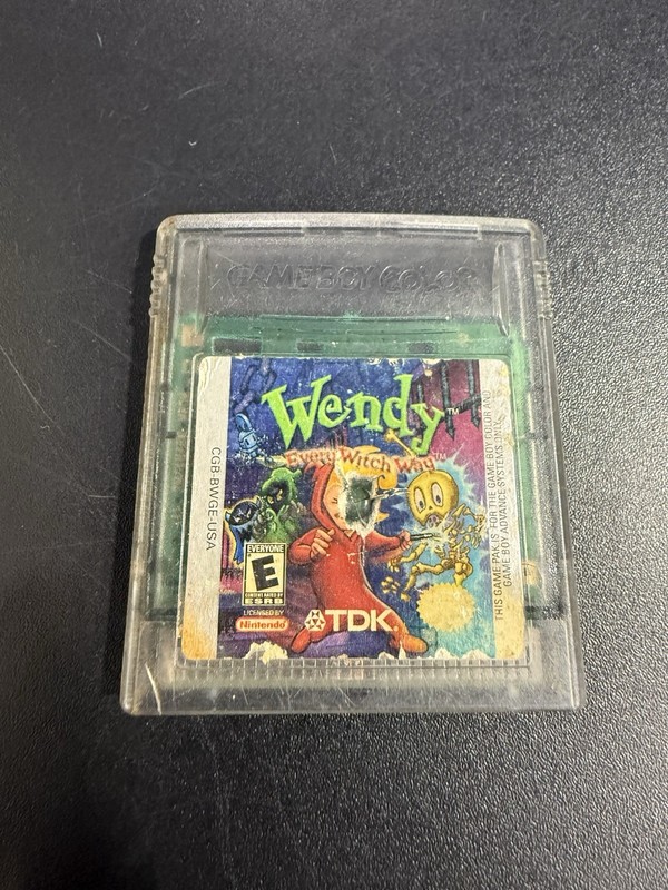 Wendy: Every Witch Way Nintendo Game Boy Color GBC Authentic Tested USA
