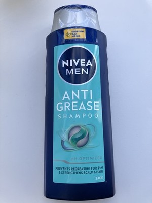 Nivea Men Anti Grease Greasy Shampoo New  13.5oz Sage Prévient les cheveux gras 