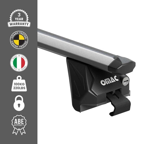 Barre portatutto portapacchi per binari universali a filo alluminio argento 112 cm ABE - Foto 3 di 10