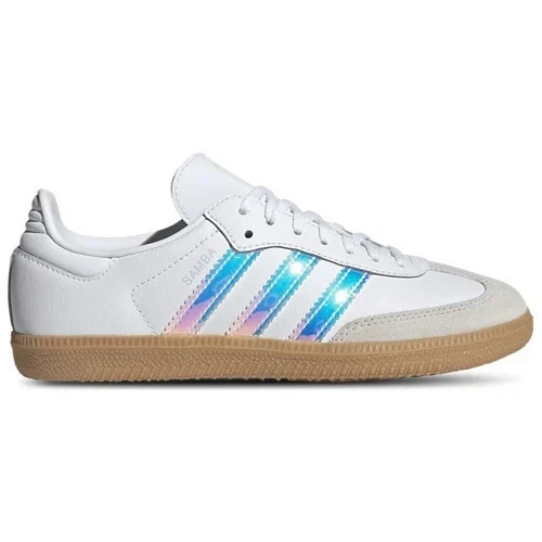 adidas Originals Samba OG White Halo Blue JQ2851 GS Size 4Y-7Y Womens Girls New