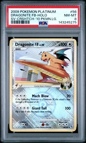 2009 POKEMON PLATINUM SUPREME VICTORS #56 DRAGONITE FB-HOLO PSA 8