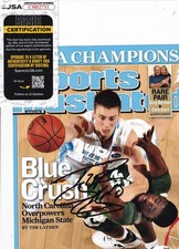 TYLER HANSBROUGH signed (NORTH CAROLINA TAR HEELS) 8X10 photo JSA CM02751