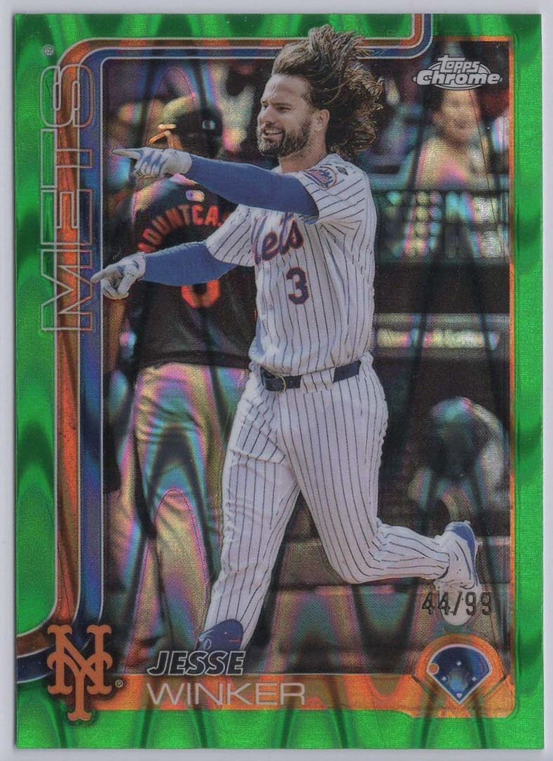 2025 Topps Chrome Jesse Winker Green Refractor #180 44/99