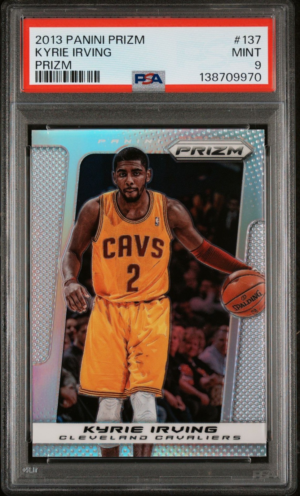 2013-14 Panini Prizm Silver Prizm Kyrie Irving #137 Cavaliers PSA 9 MINT