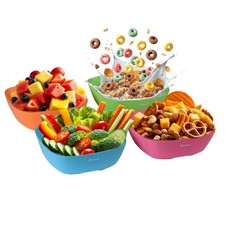 Silicone Bowls for Babies, Toddlers, Camping  Travel Bowls - Set of 4 Multi 