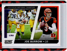 Cincinnati Bengals 2021 Panini NFL Score CC1 Joe Burrow LSU Tigers 2019 NCAA 