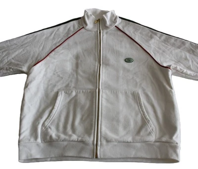 GUCCI GG Zip Sweatjacke Weiß Baumwolle Gr. L (185) - 100% Originalware - Bild 1 von 4