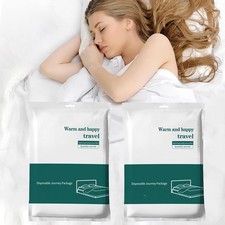 Disposable Bed Sheets for Travel 2 Pack Hotel Portable Bedspread Set for