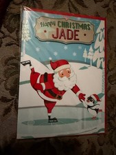 Paper Island JADE On a Snowy Night Happy Christmas Father Christmas Santa Card