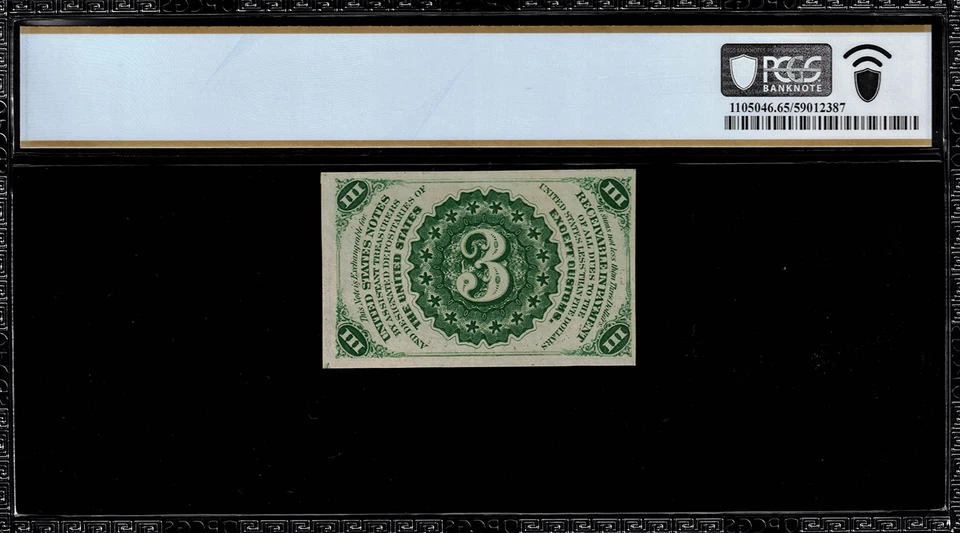 FR-1226 $0.03 Third Issue Fractional Currency - 3 Cents - PCGS 65 PPQ - Image 2 of 2
